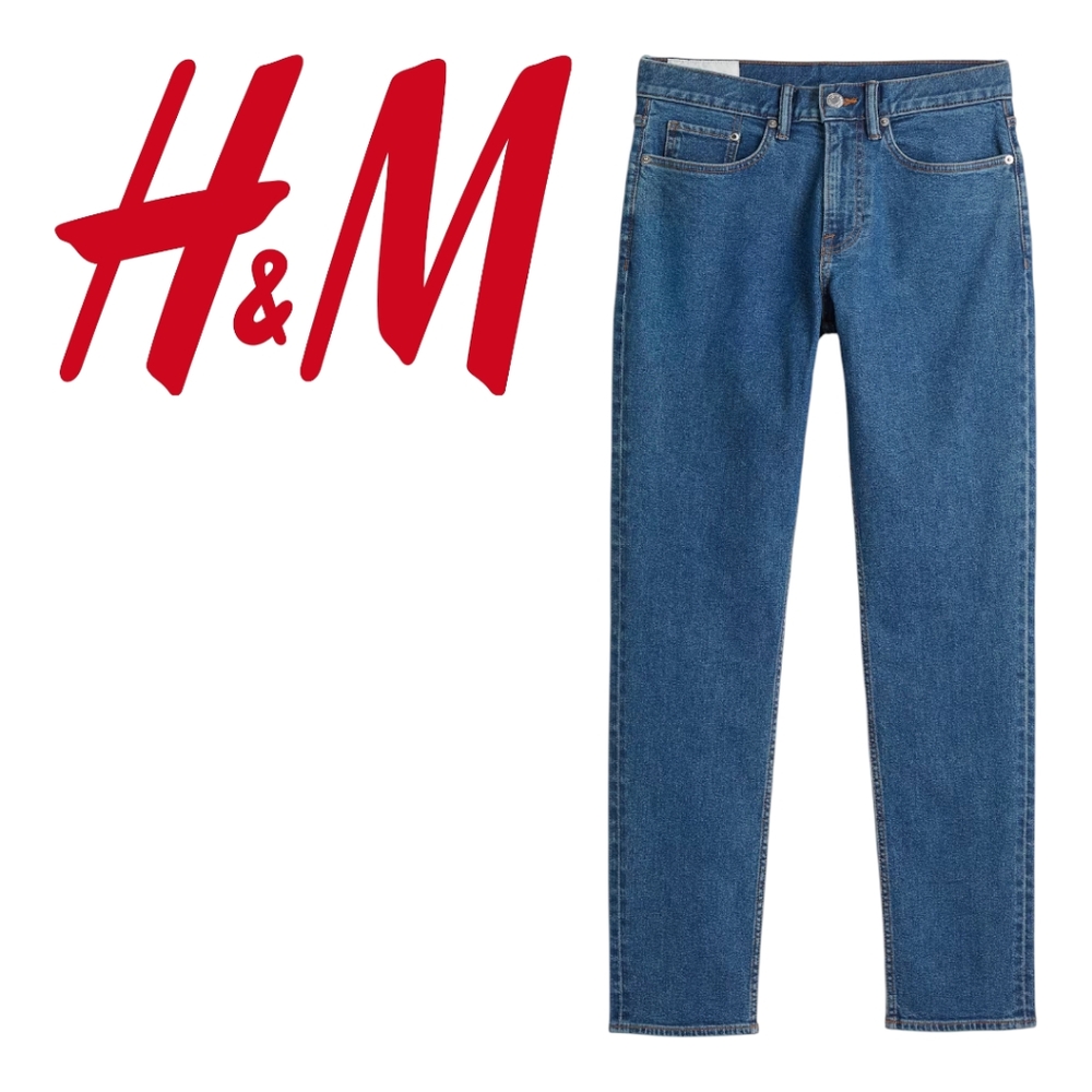 H&M Men's Slim Fit Jeans in Denim Blue - W32
